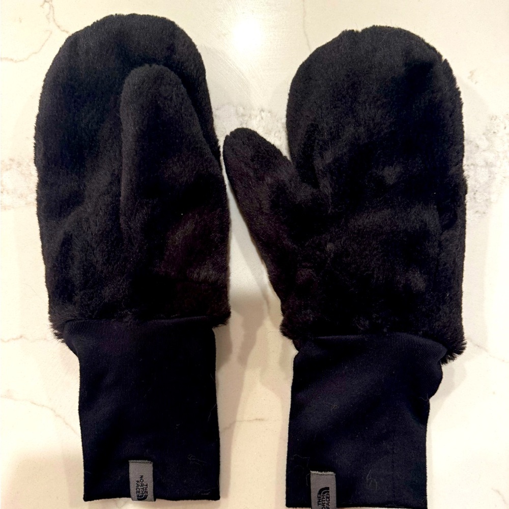 Women XS The North Face faux fur mittens